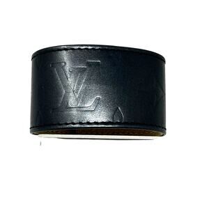 Louis Vuitton Monogram Mat 2002 Cuir Bleu Bracelet Armband